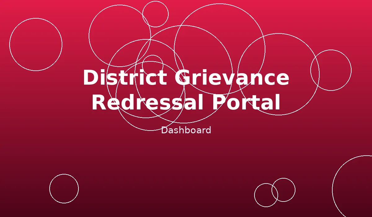 District Grievance Redressal Portal
