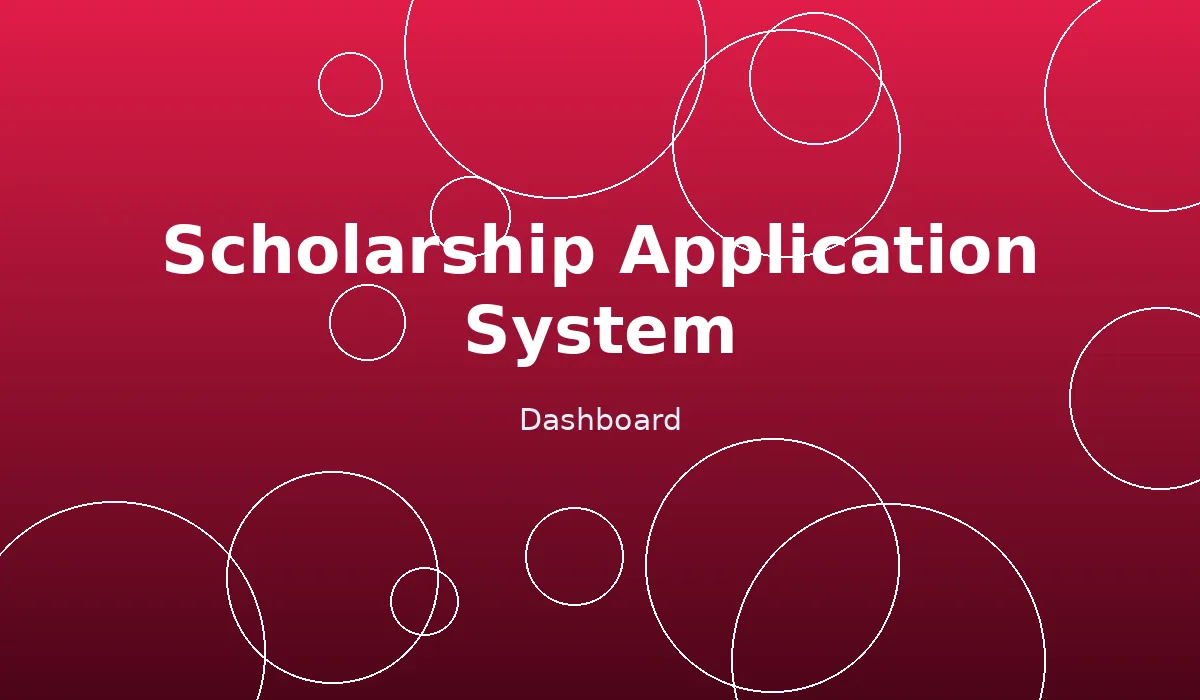 Scholarship Application System